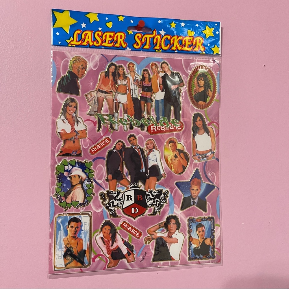 RARE NEW Vintage Y2K rebelde sticker set band tv movie show mexico spain RBD